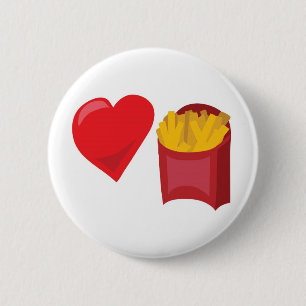 Love Fries!  Customizable: 2 Inch Round Button