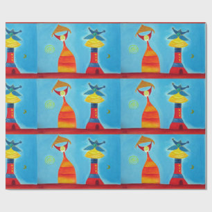 Love Frindship Family Party Matte Wrapping Paper