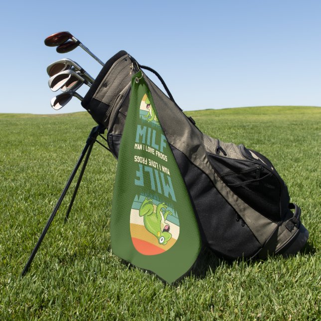 Love Frogs Golf Towel (Green)