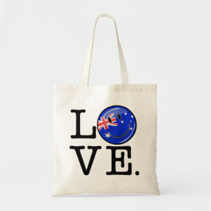 Love from Australia Smiling Flag Tote Bag