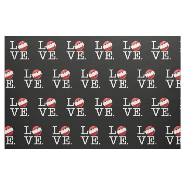 Love From Austria Smiling Flag Fabric (Fat Quarter)
