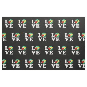 Love From Guyana Smiling Guyanese Flag Fabric