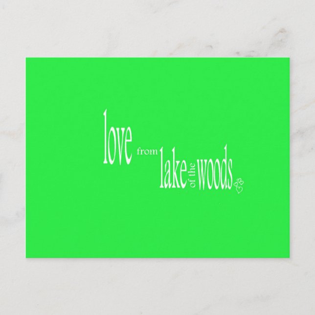 Love From Lake of the Woods Postcard (Front)