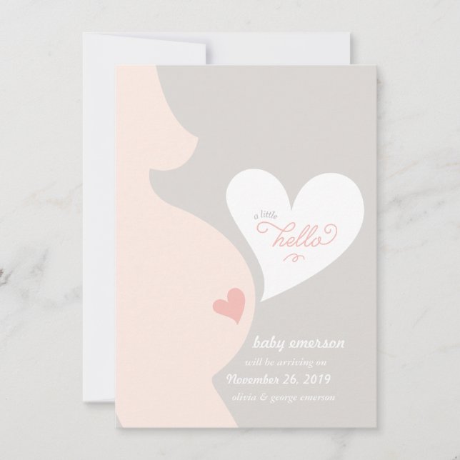 Love From Mommy's Tummy Pregnancy Announcement (Front)