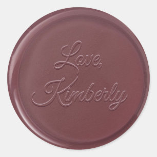 Love From Pearl Grey Wax Seal Sticker