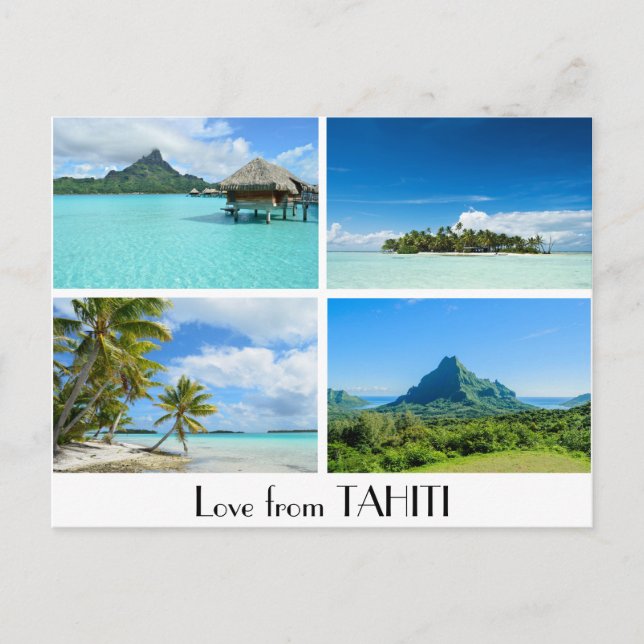 Love from Tahiti landscapes postcard (Front)