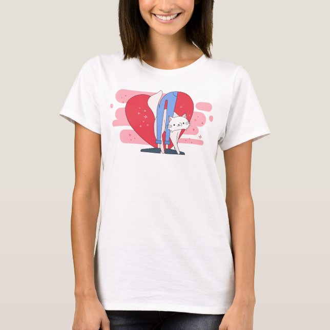 Love from the Cat, 1950 cartoon cat T-Shirt (Front)