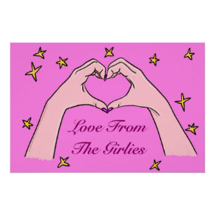 Love From The Girlies Glossy Poster