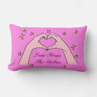Love From The Girlies Throw Pillow