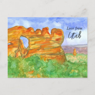 Love from Utah Red Rock Southwest Desert Mountains Postcard