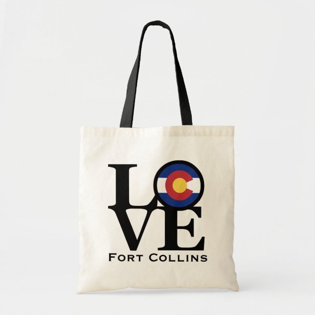 LOVE Ft Collins Colorado Tote Bag (Front)