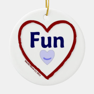 Love Fun Ceramic Ornament