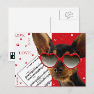 Love. Funny Dog Valentine's Day Holiday Postcard