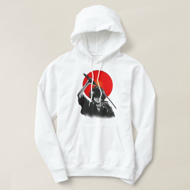 Love Funny Man Anime Samurai Japanese Champloo Cut Hoodie (Design Front)