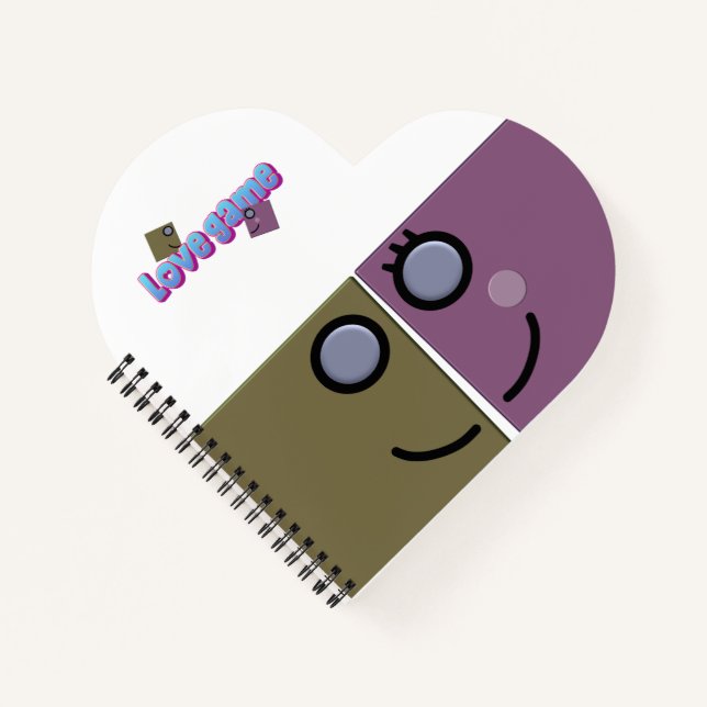 Love Game couple together Notebook (Front)