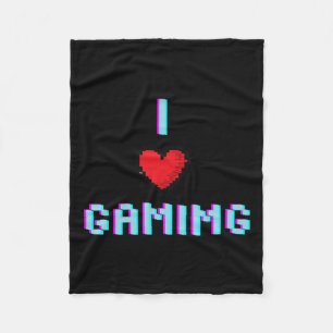 Love Gaming Video Game Heart Gamer Fleece Blanket