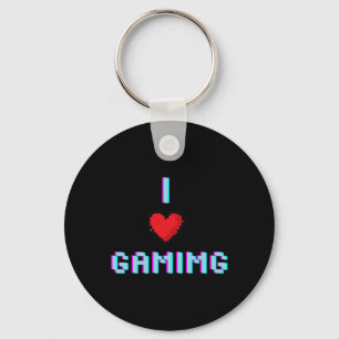 Love Gaming Video Game Heart Gamer  Keychain