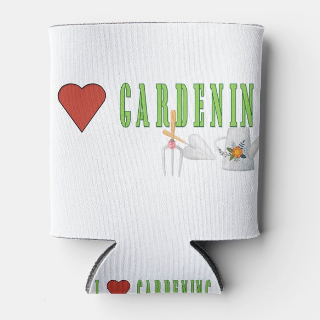 Love Gardening Can Cooler (Front)