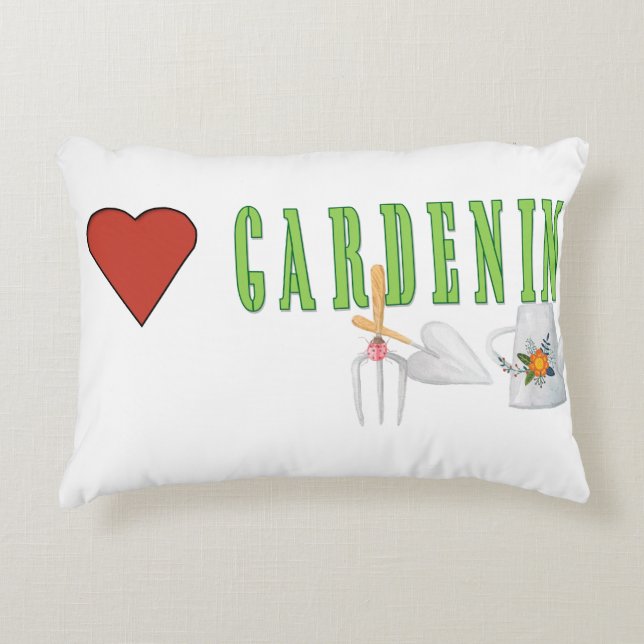 Love Gardening Decorative Pillow (Front)
