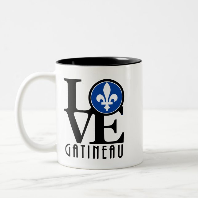 LOVE Gatineau 11oz Two-Tone Coffee Mug (Left)