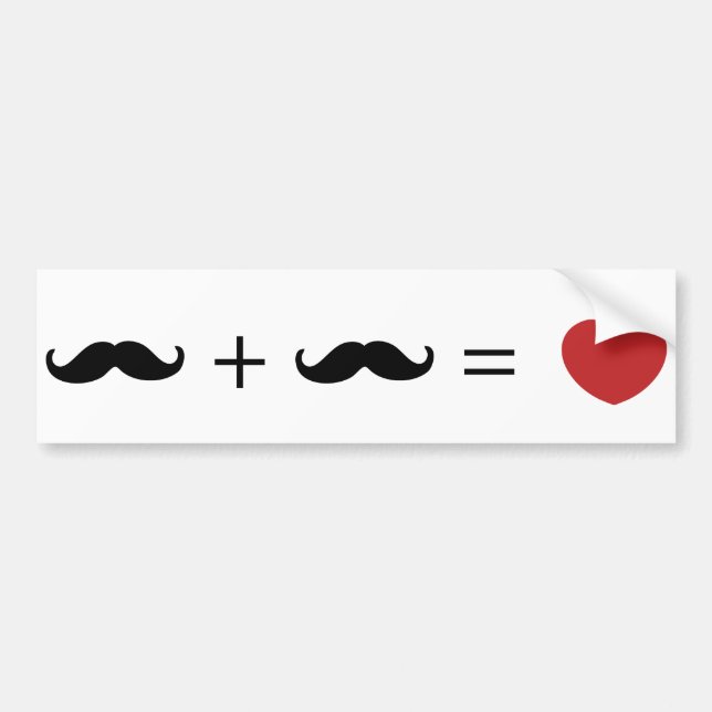 love, gay men bumper sticker (Front)