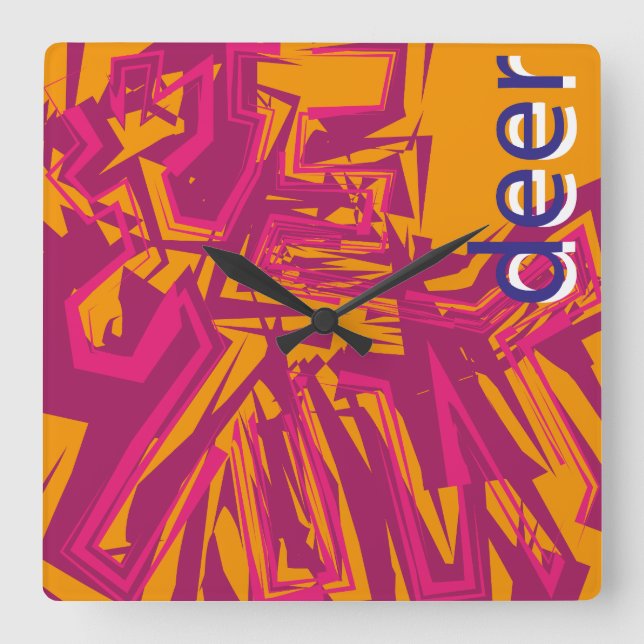 LOVE GEOMESKY ANIMALS deerBY MASANSER Square Wall Clock (Front)