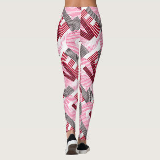 Love Geometric Magenta Letter Leggings