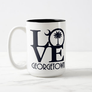 LOVE Georgetown SC 15oz Two-Tone Coffee Mug