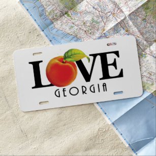 LOVE Georgia License Plate