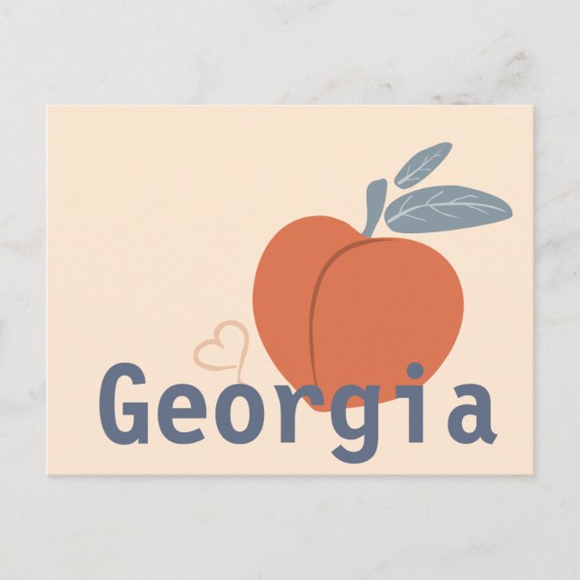 Love Georgia Peach Postcard (Front)