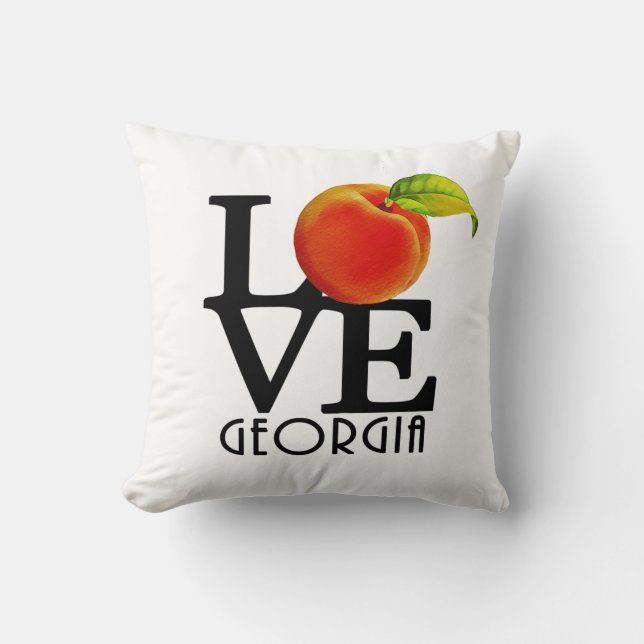 LOVE Georgia Throw Pillow (Front)