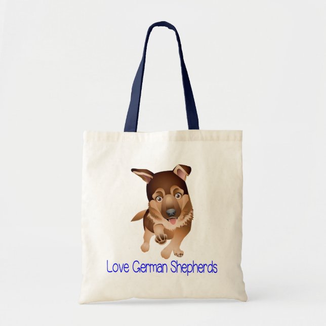 Love German Shepherd Puppy Dog Canvas Sac fourre-t (Devant)