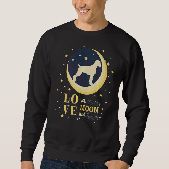 Love German Wirehaired Pointer To The Moon Sweatshirt (Front)