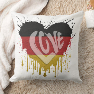 Love Germany Flag Throw Pillow