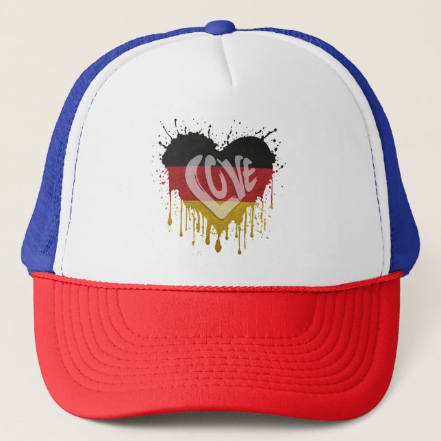 Love Germany Flag Trucker Hat (Front)