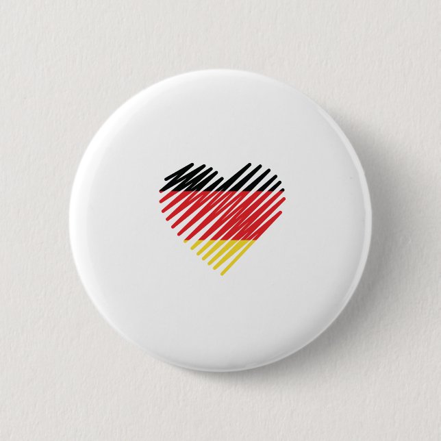 Love Germany Pride 2 Inch Round Button (Front)