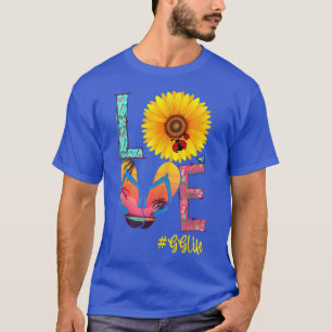 Love GG Life Flip Flops Hippie Sunflower Summer  T-Shirt