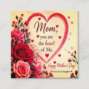 LOVE GIFT FOR MOTHER'S DAY ENCLOSURE CARD
