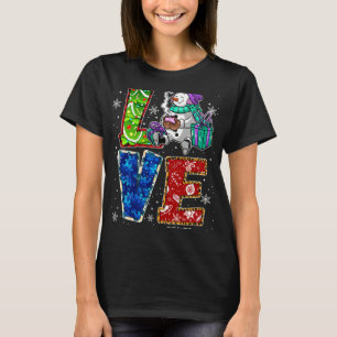Love Gigi Life Snowman Leopard Thanksgiving gigili T-Shirt