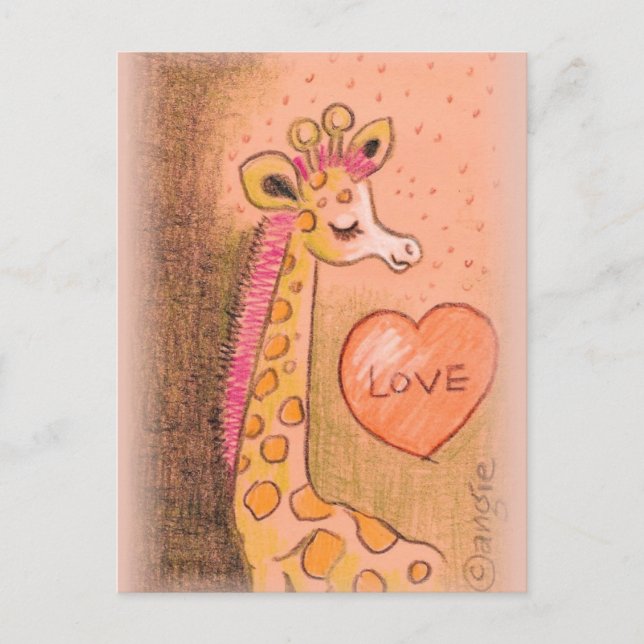 love Giraffe Postcard (Front)