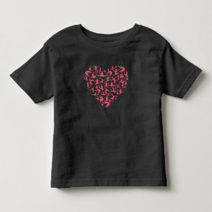 Love Girls Gymnastics - Silhouette Heart Toddler T-shirt