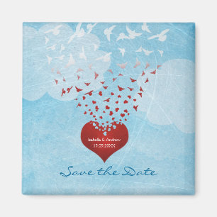 Love Gives Me Wings to Fly Wedding Save the Date Magnet