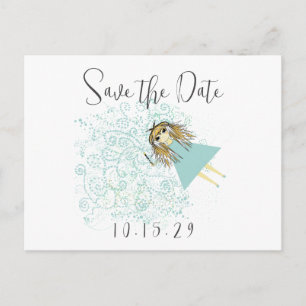 Love gives us a Fairy Tale Wedding Announcement Postcard