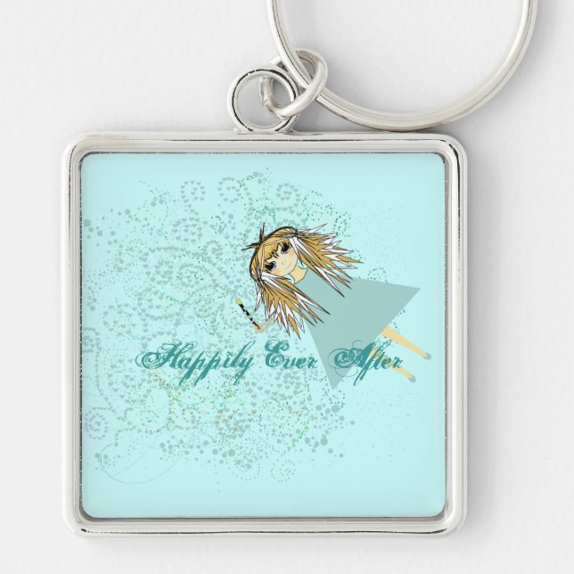 Love gives us a Fairy Tale Wedding Keychain (Front)