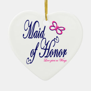 Love Gives us Wings Ceramic Ornament