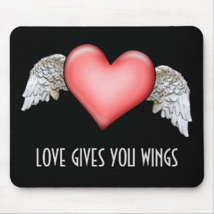 Love gives you Wings Mouse Pad