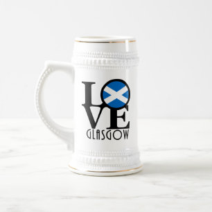 LOVE Glasgow Scotland Beer Stein