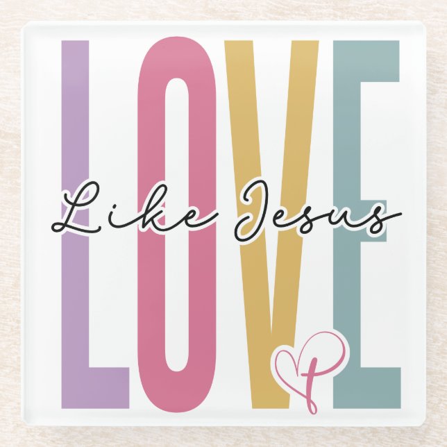 Love Glass Coaster (Front)