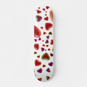 Love, glittery hearts 2 skateboard