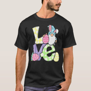 Love Gnome Bunny Pastel Spring Hunt Eggs Rabbit Ea T-Shirt